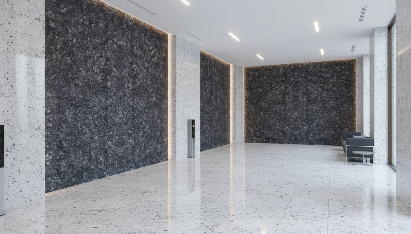 Granite wall cladding feature wall living room