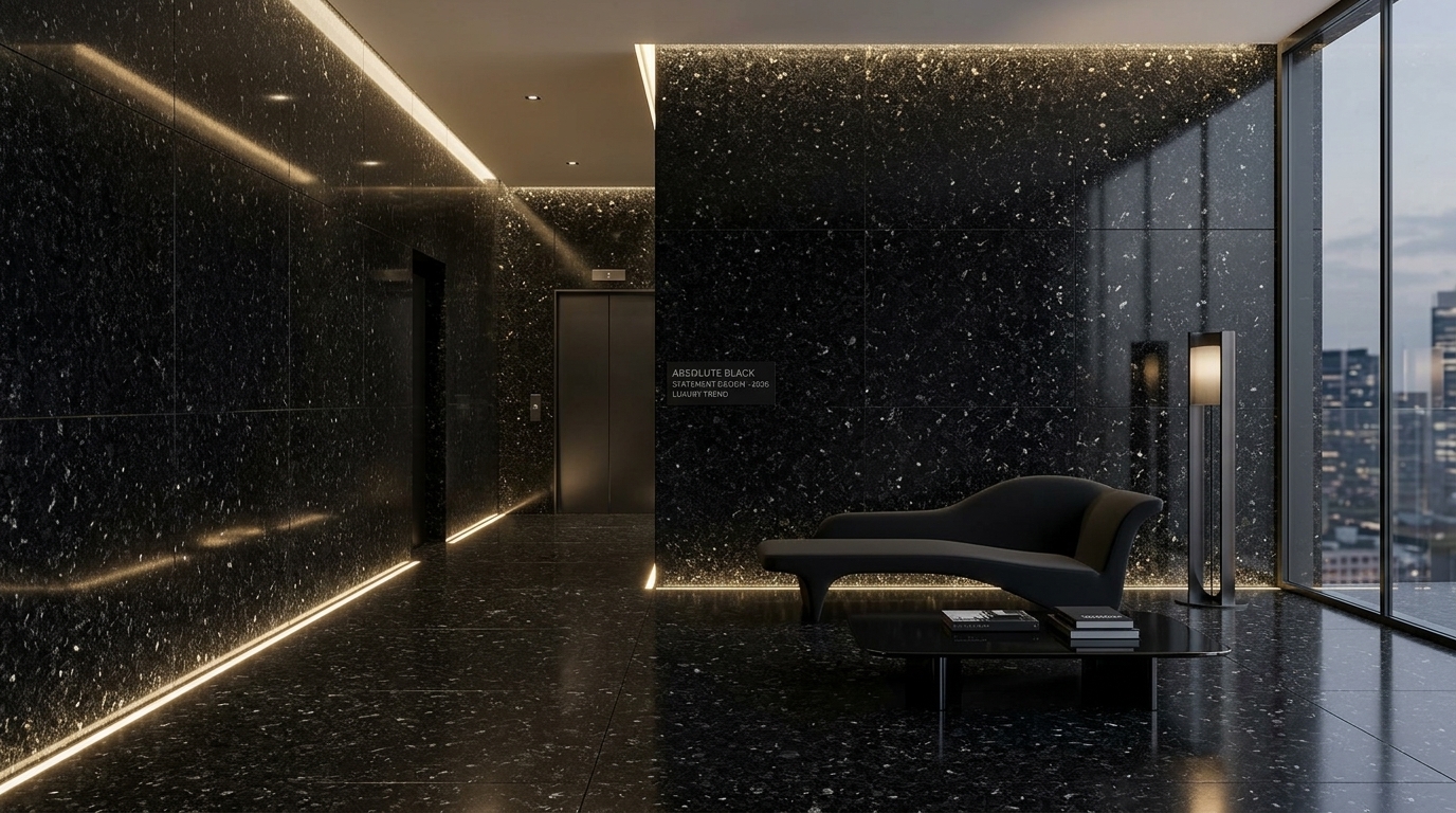 All-Black Statement Granite Floor