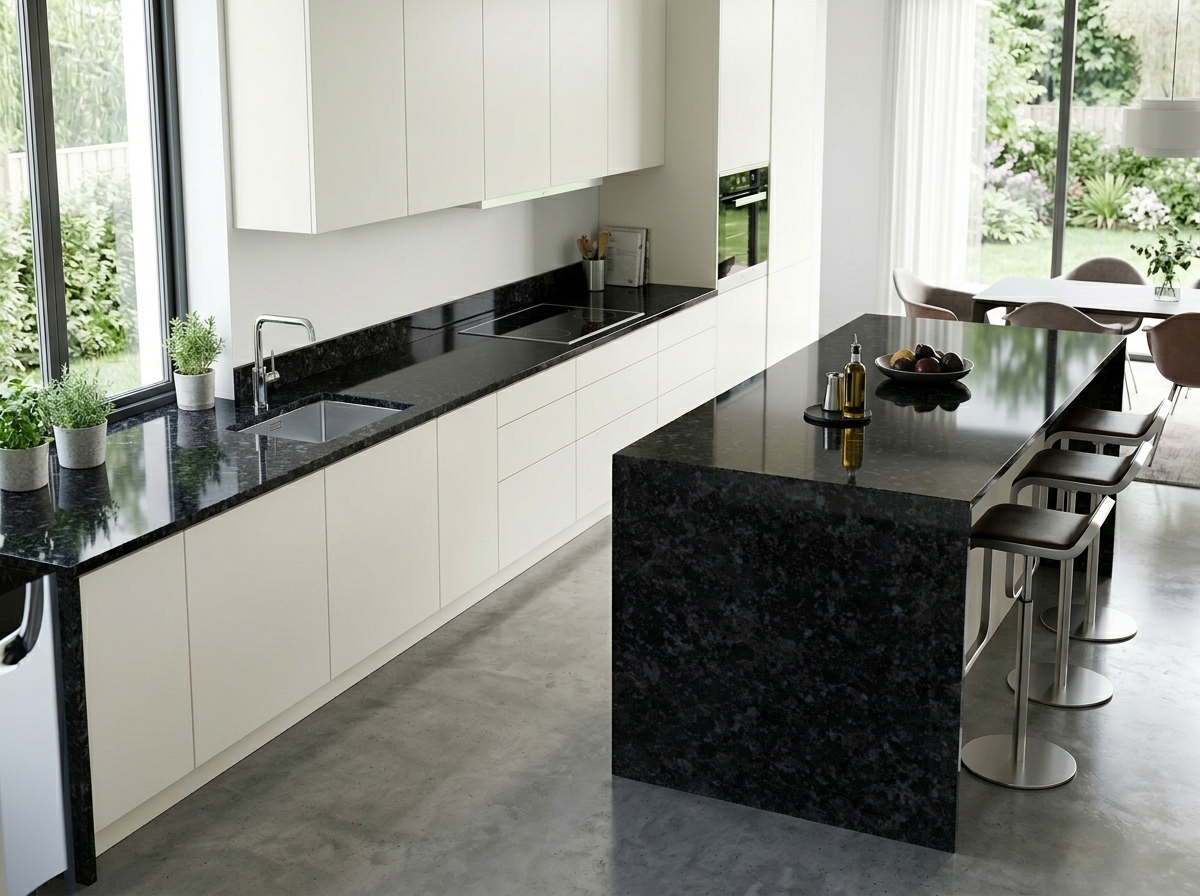 Classic Black & White Kitchen Top Image