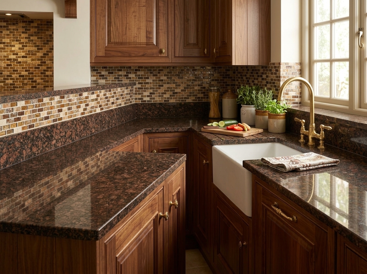 Traditional Brown & Wood Kitchen Top Image