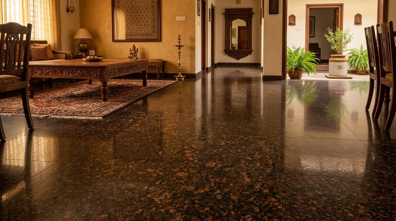 Warm Brown Seamless Granite Floor
