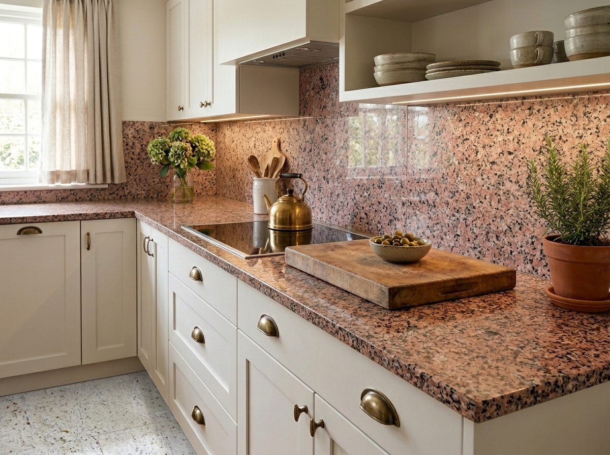 Feminine Modern Rosy Pink Kitchen Top Image
