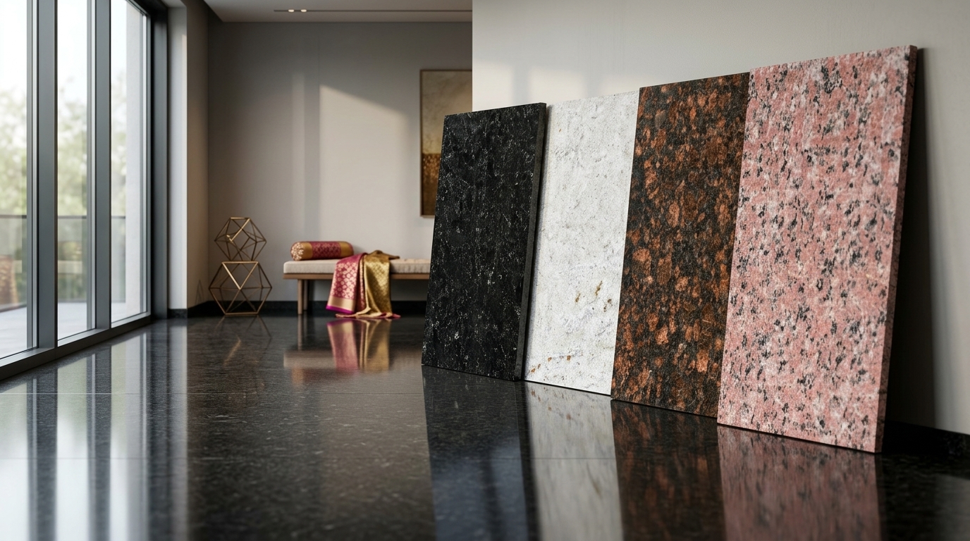 Types of granite for flooring in India 2026 — top colors and designs from Kishangarh Rajasthan