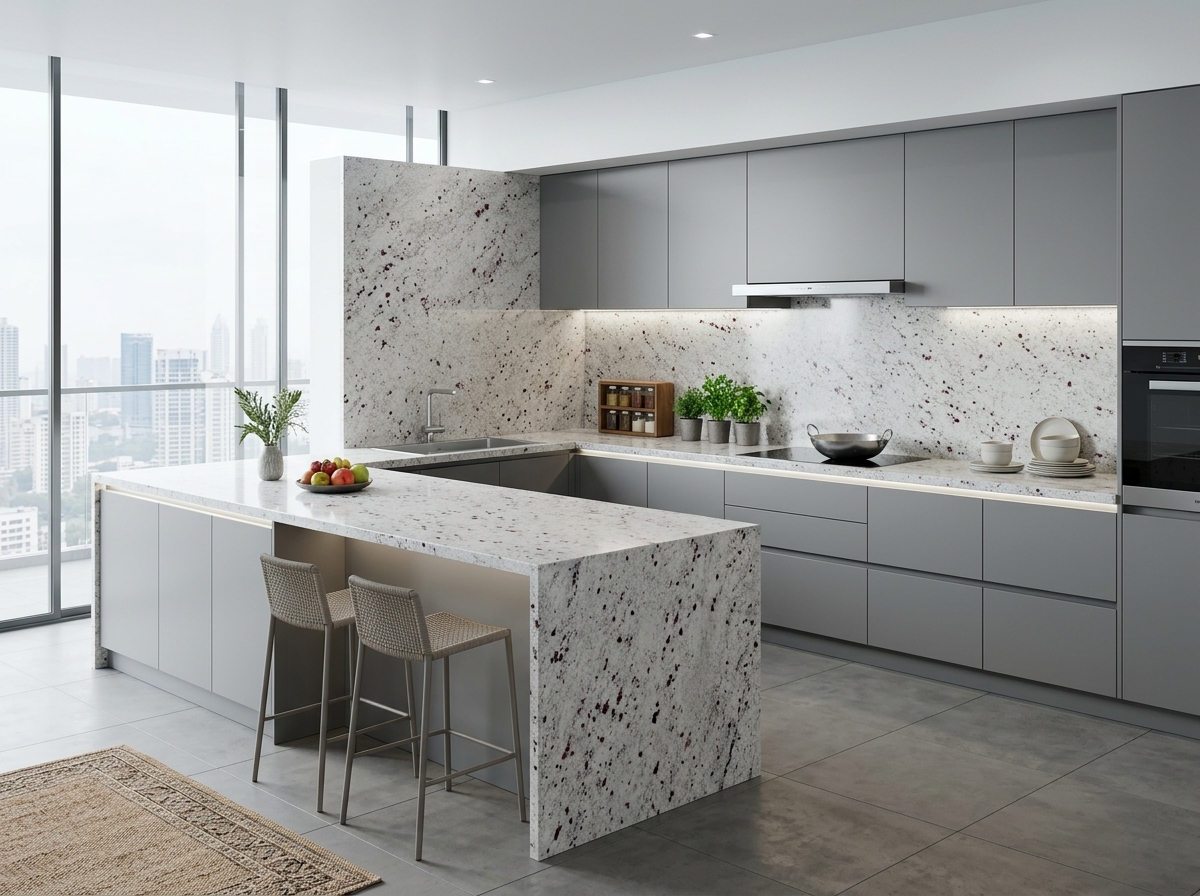 Modern Minimal White & Grey Kitchen Top Image